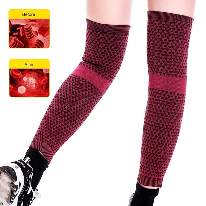 2pcs/pair High Elastic Tourmaline Magnetic Warm Knee Pads
