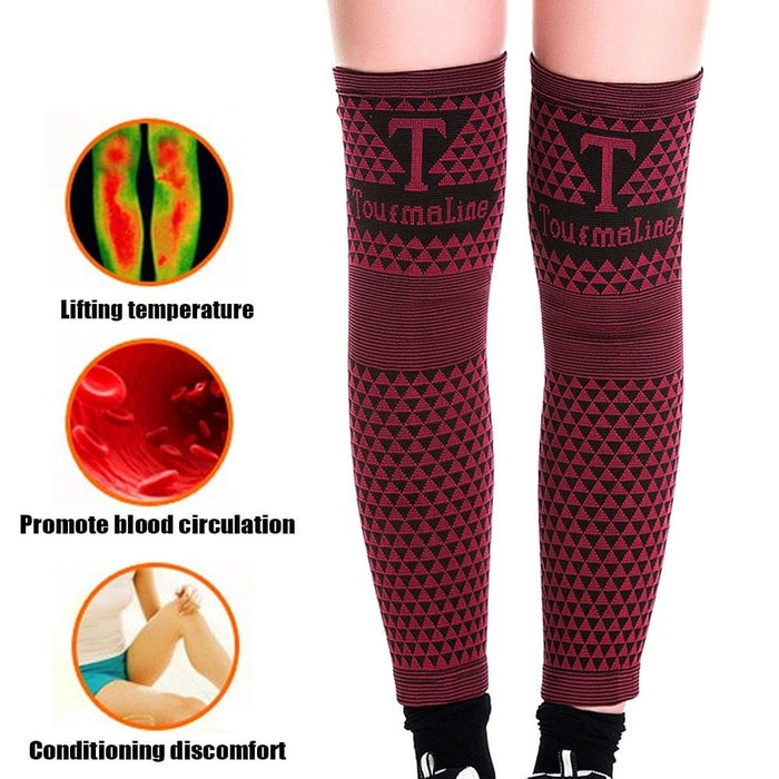 2pcs/pair High Elastic Tourmaline Magnetic Warm Knee Pads