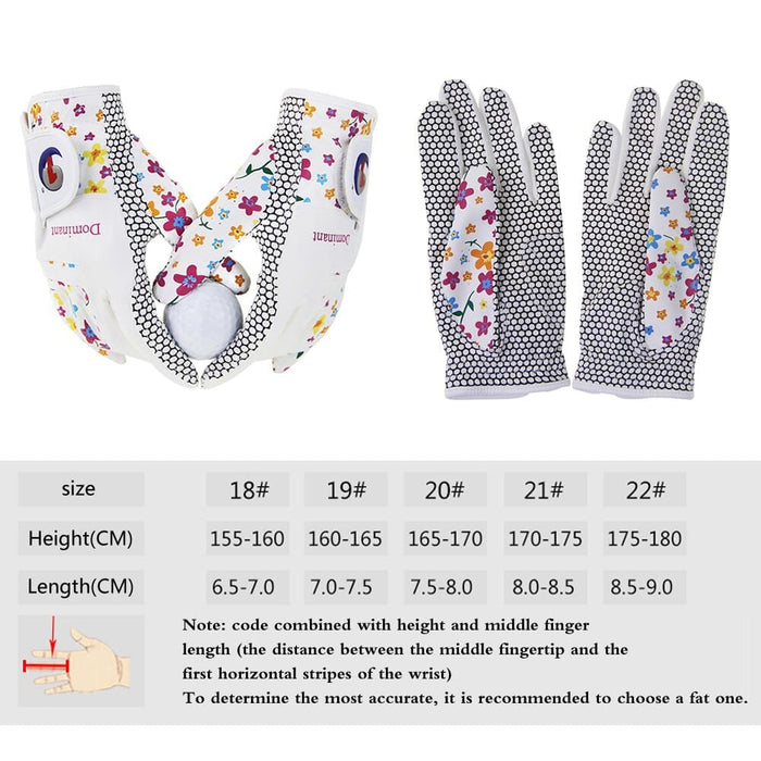 2pcs/pair Pu Leather Soft Anti-skid Breathable Golf Gloves
