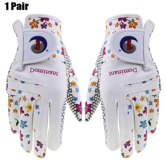 2pcs/pair Pu Leather Soft Anti-skid Breathable Golf Gloves