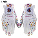 2pcs/pair Pu Leather Soft Anti-skid Breathable Golf Gloves
