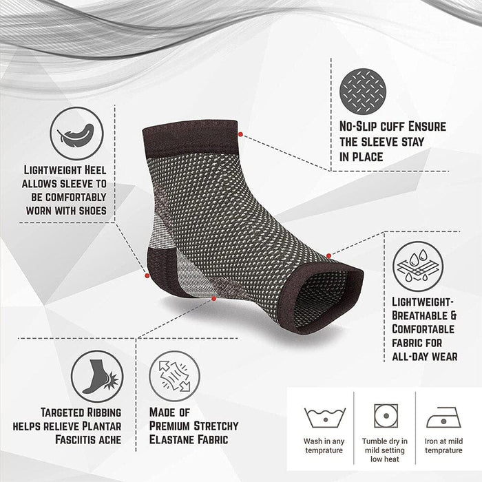 2pcs/pair Open Toe Ankle Compression Socks with Arch