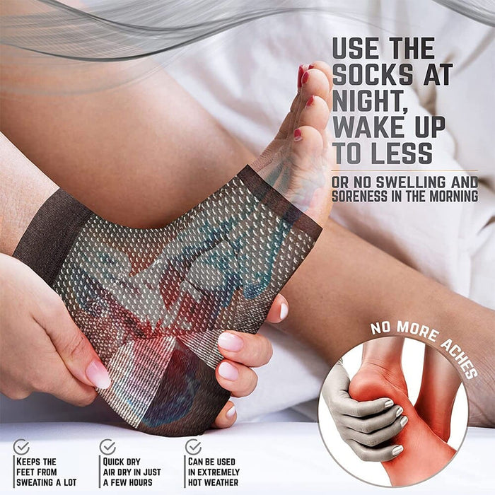 2pcs/pair Open Toe Ankle Compression Socks with Arch