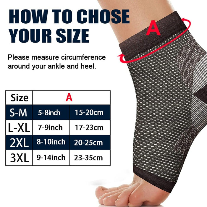 2pcs/pair Open Toe Ankle Compression Socks with Arch