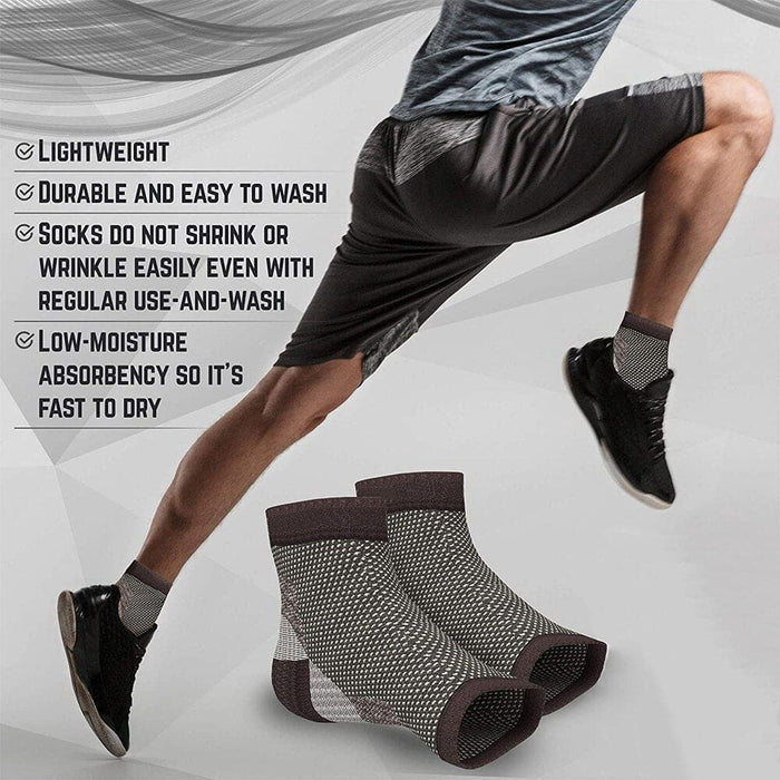 2pcs/pair Open Toe Ankle Compression Socks with Arch