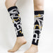 2pcs/pair Sports Graffiti Calf Socks For Men Women