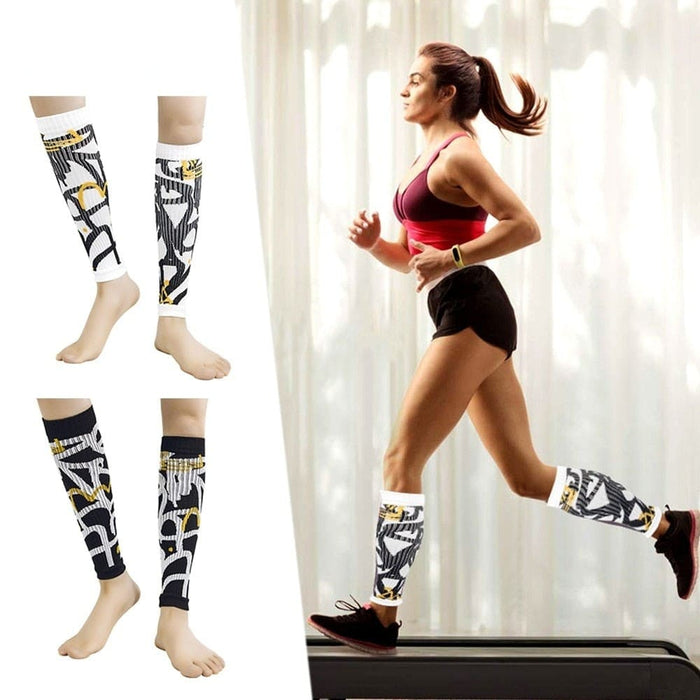 2pcs/pair Sports Graffiti Calf Socks For Men Women