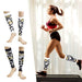 2pcs/pair Sports Graffiti Calf Socks For Men Women
