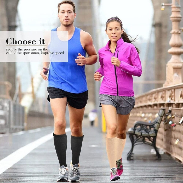 2pcs/pair Zipper Compression Open Toe Stockings for Women