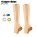 2pcs/pair Zipper Compression Skin Protection Open Toe Socks