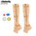 2pcs/pair Zipper Compression Skin Protection Open Toe Socks