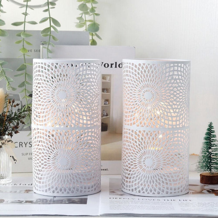 2pcs/set Battery Powered Table Lamp with Led Bulb for Home