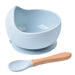 2pcs/set Silicone Waterproof Suction Bowl with Spoon