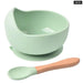2pcs/set Silicone Waterproof Suction Bowl with Spoon
