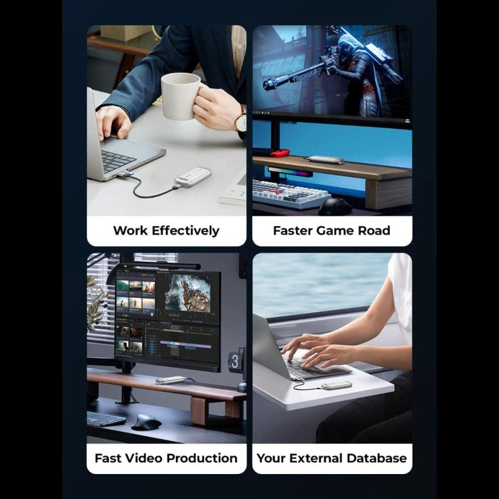 2tb 40gbps Portable Ssd Enclosure Silver