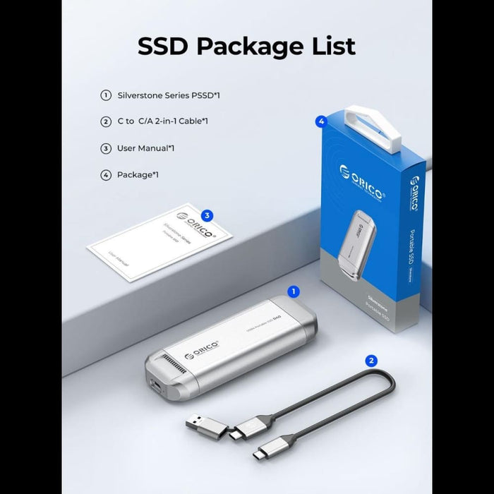 2tb 40gbps Portable Ssd Enclosure Silver