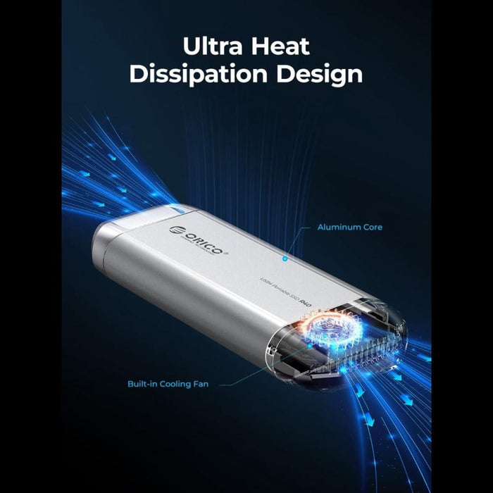 2tb 40gbps Portable Ssd Enclosure Silver