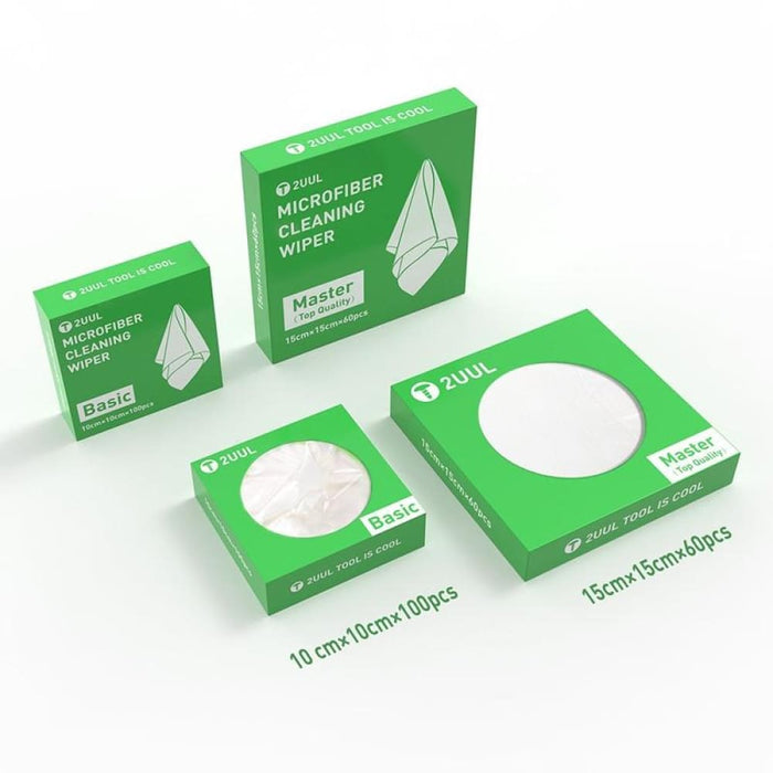 2uul 10x10cm Microfiber Cleaning Wiper Antistatic Dust Free