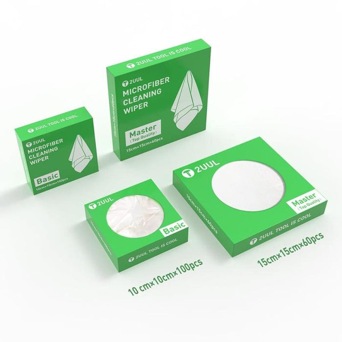 2uul 15x15cm Microfiber Cleaning Wiper Antistatic Dust Free