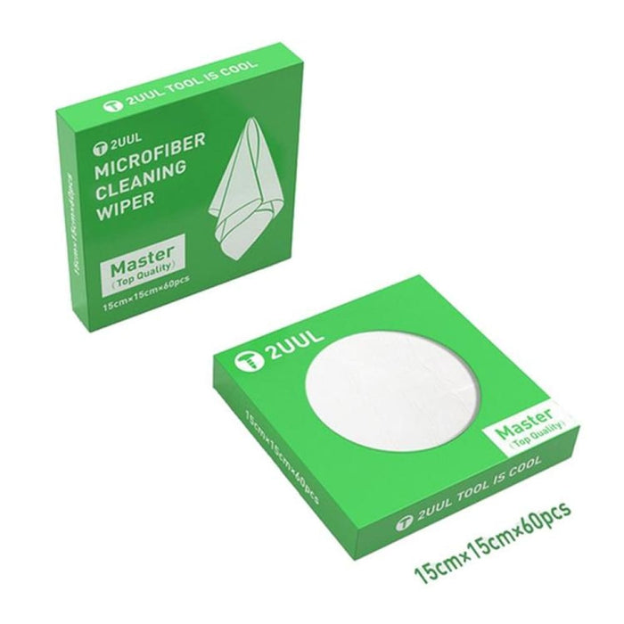 2uul 15x15cm Microfiber Cleaning Wiper Antistatic Dust Free