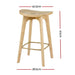 2x Bar Stools Bamboo Rattan Stool Counter Chair Kitchen