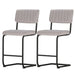 2x Bar Stools Velvet Chairs