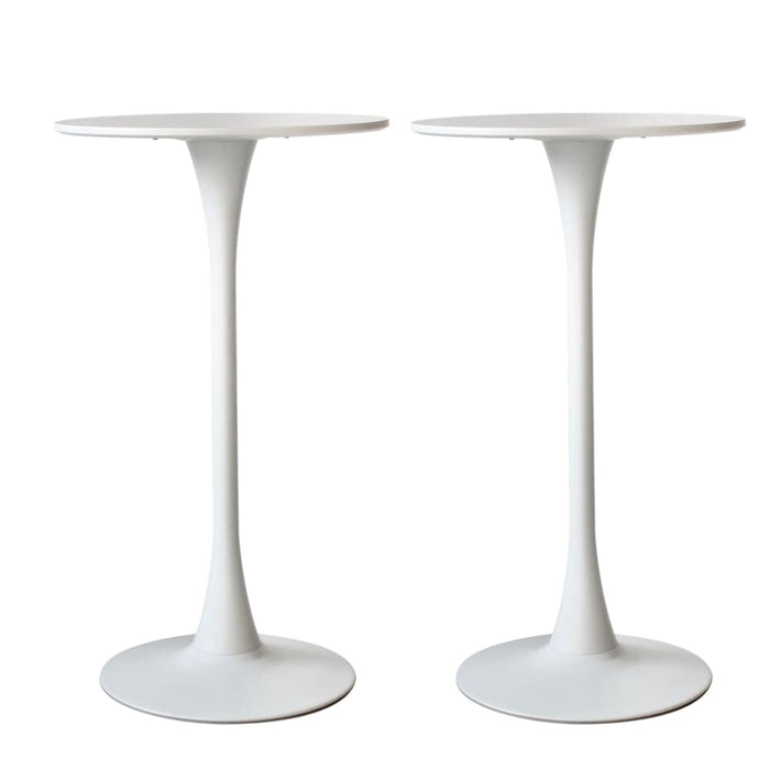 2x Bar Table Pub Tables Kitchen Marble Tulip Outdoor Round