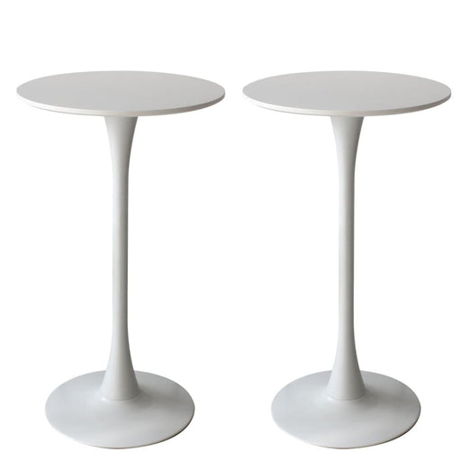 2x Bar Table Pub Tables Kitchen Marble Tulip Outdoor Round