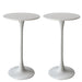 2x Bar Table Pub Tables Kitchen Marble Tulip Outdoor Round