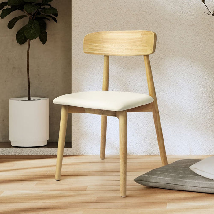 2x Dining Chairs Kitchen Chair Natural