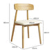 2x Dining Chairs Kitchen Chair Natural