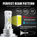 2x Wireless Fanless H7 Led Bulb 18000lm 6000k