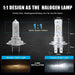 2x Wireless Fanless H7 Led Bulb 18000lm 6000k