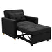 3-in-1 Convertible Lounge Chair Bed By Sarantino - Black
