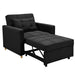 3-in-1 Convertible Lounge Chair Bed by Sarantino - Black