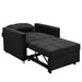 3-in-1 Convertible Lounge Chair Bed by Sarantino - Black