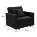 3-in-1 Convertible Lounge Chair Bed by Sarantino - Black