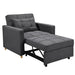 3-in-1 Convertible Lounge Chair Bed by Sarantino - Dark Grey
