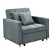 3-in-1 Convertible Sofa Chair Bed by Sarantino - Airforce