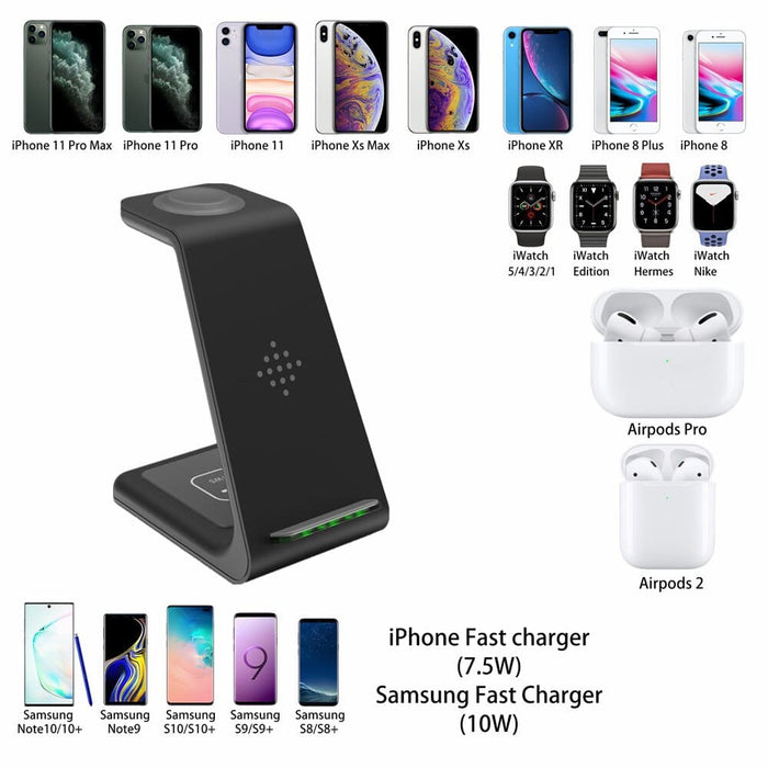 3 In 1 Desk Wireless Charger
