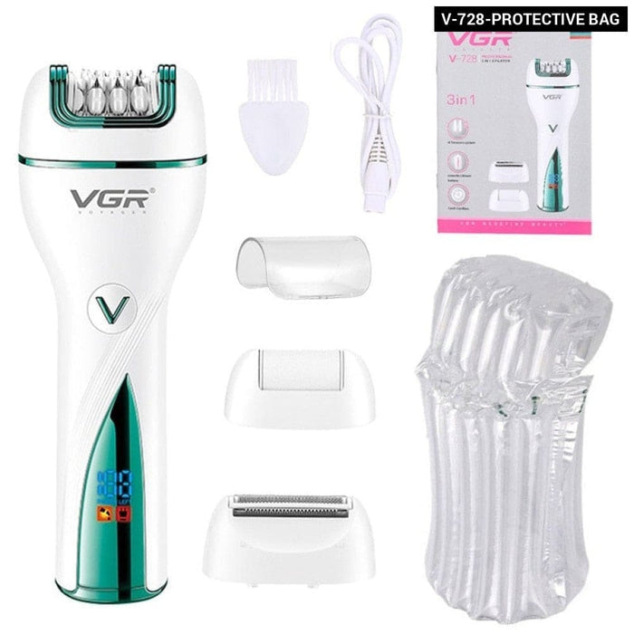 3 In-1 Electric Rechargeable Women Epilator for Body Hair