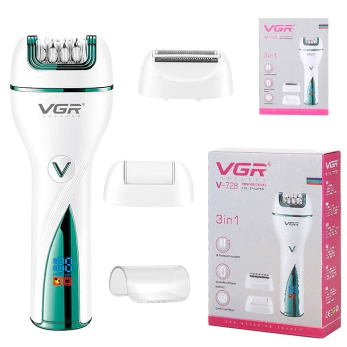 3 In-1 Electric Rechargeable Women Epilator for Body Hair