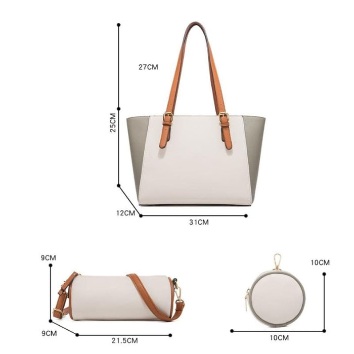 3 In 1 Fashion Simple Lady Diagonal Large Capacity Handbag