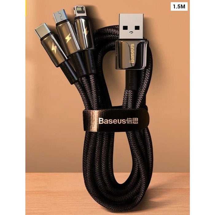 3 In-1 Fast Charging Usb c Cable for Iphone 12 x 11 Pro Max