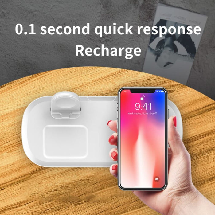 15w 3 In 1 Fast Wireless Charger For Iphone Iwatch Airpods