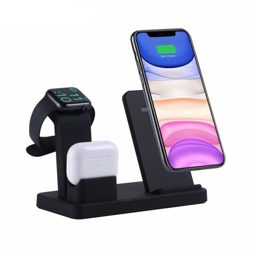 15w 3 In 1 Fast Wireless Charger Stand