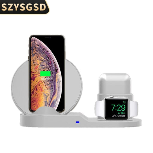 3 in 1 10w Fast Wireless Charging Dock Station with Led