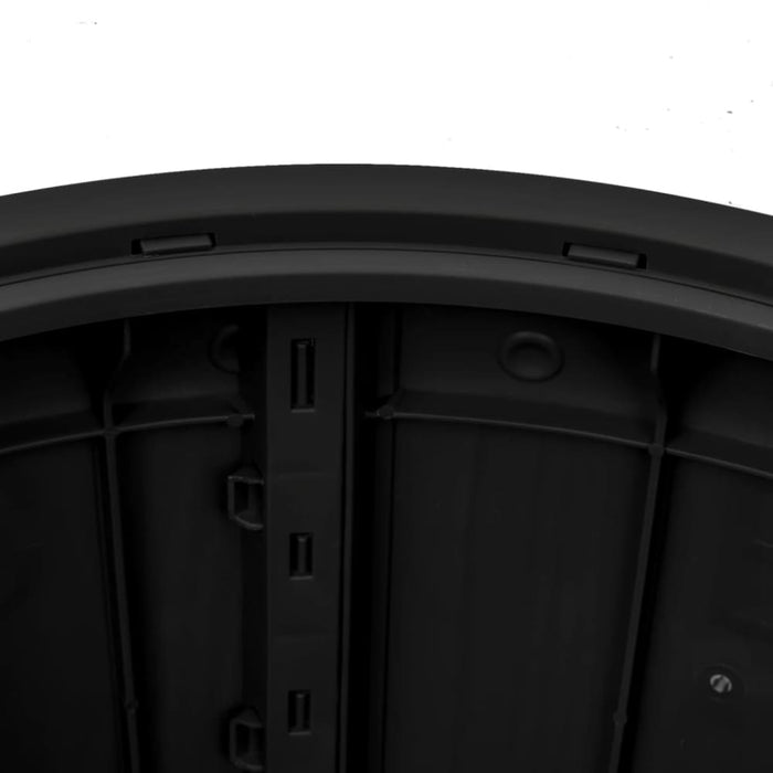 3-in-1 Garden Storage Box Black Polypropylene Tlaolo
