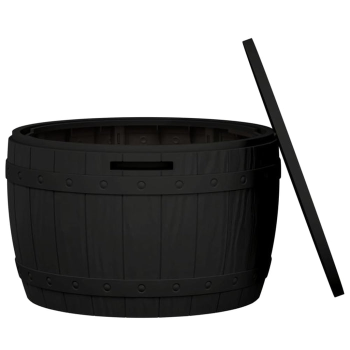 3-in-1 Garden Storage Box Black Polypropylene Tlaolo