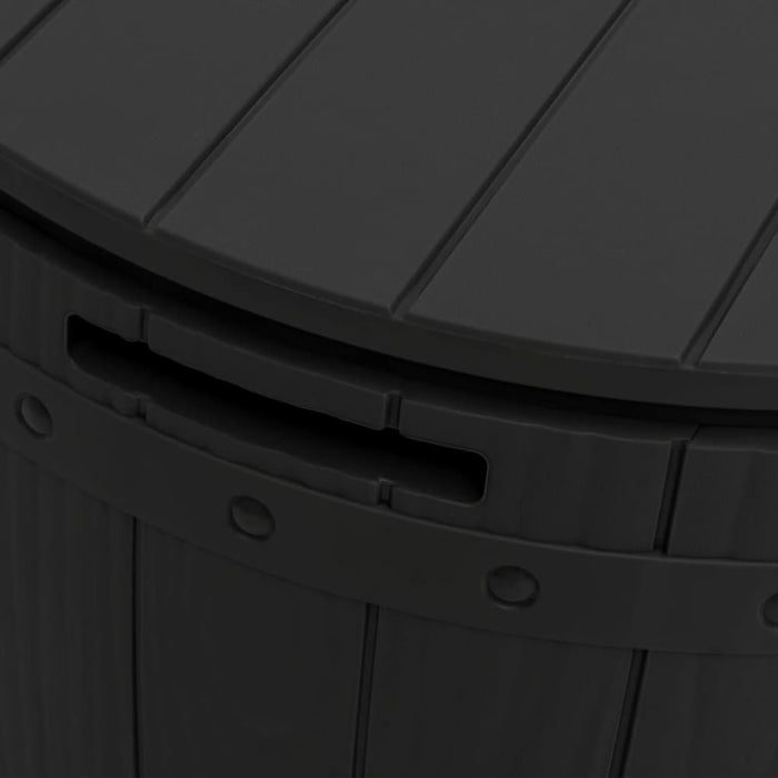 3-in-1 Garden Storage Box Black Polypropylene Tlaolo